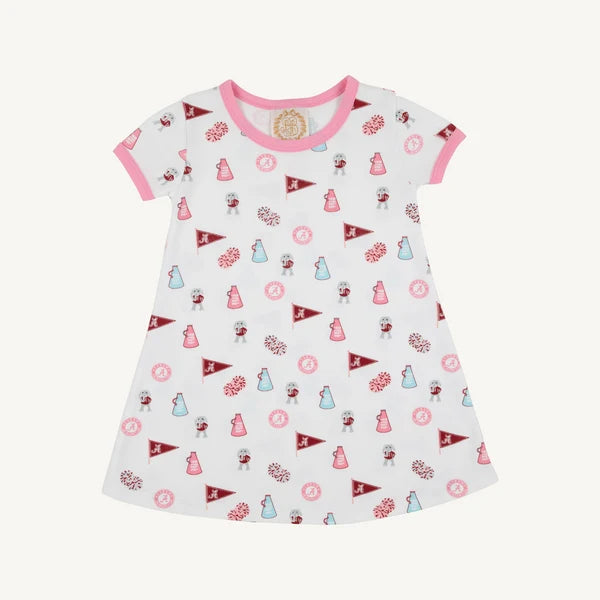 Alabama Polly Play Dress Sweet Home Honey with Hamptons Hot Pink