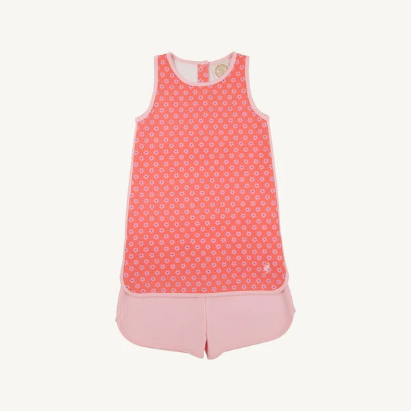 Prepletic™ Taffy Tennis Dress Mill Street Manor Mini Floral with Sandpearl Pink