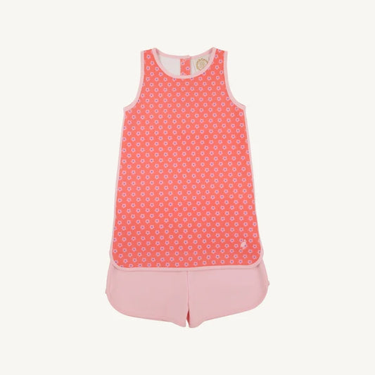 Prepletic™ Taffy Tennis Dress Mill Street Manor Mini Floral with Sandpearl Pink