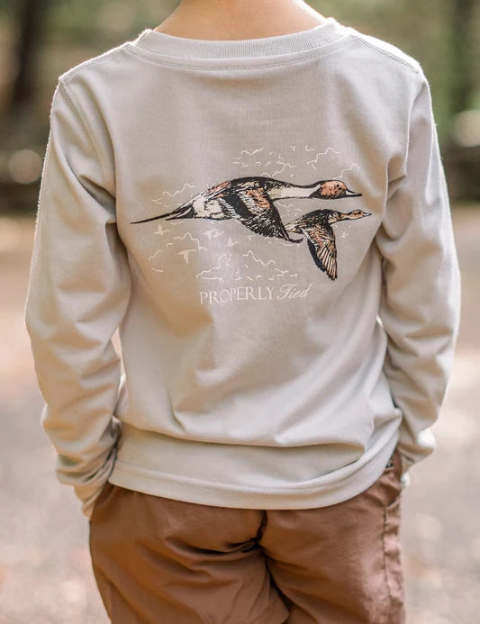 Boys Pintails LS Ice Grey