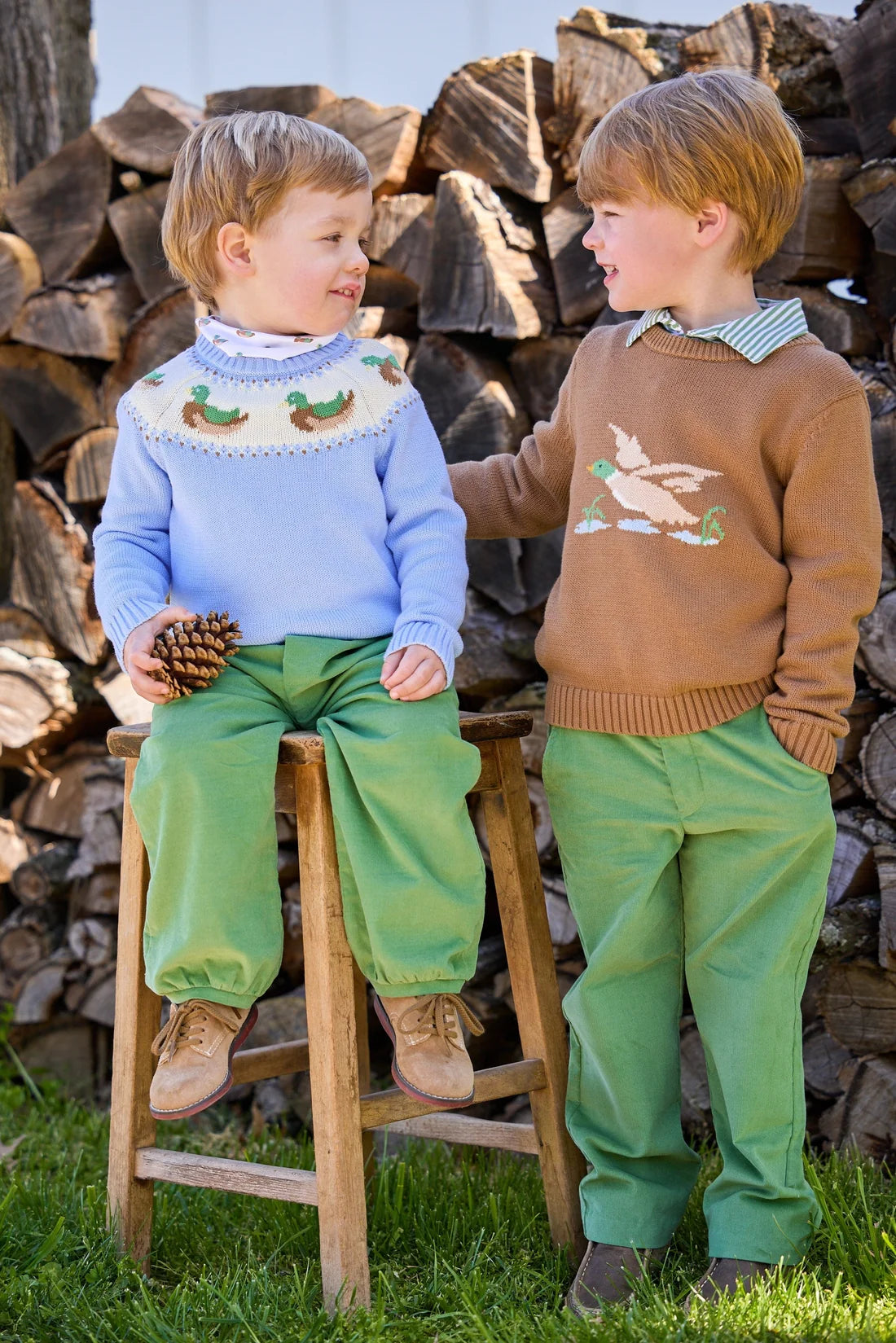 Banded Pants - Watercress Corduroy