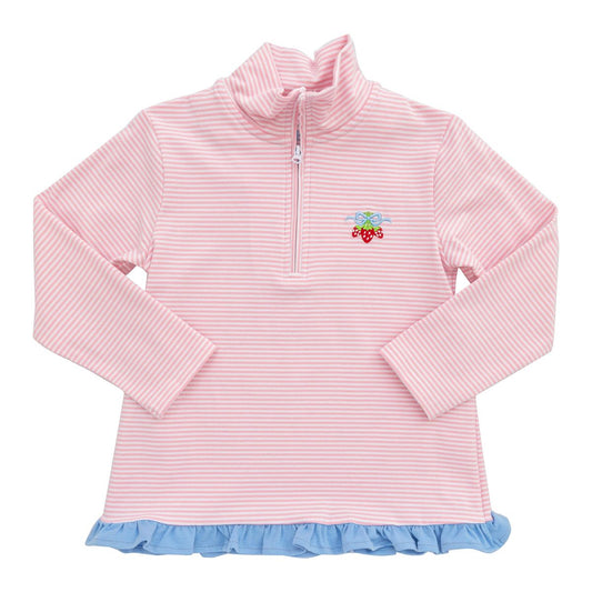 1/4 Zip Pullover-Strawberry