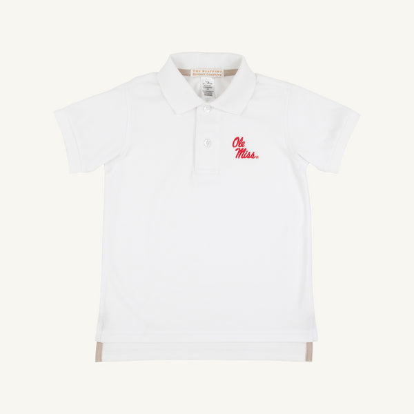 Ole Miss Prim & Proper Polo & Onesie Worth Avenue White