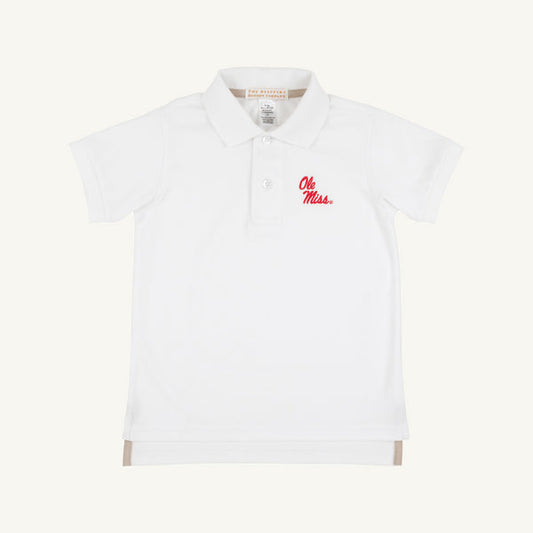 Ole Miss Prim & Proper Polo & Onesie Worth Avenue White