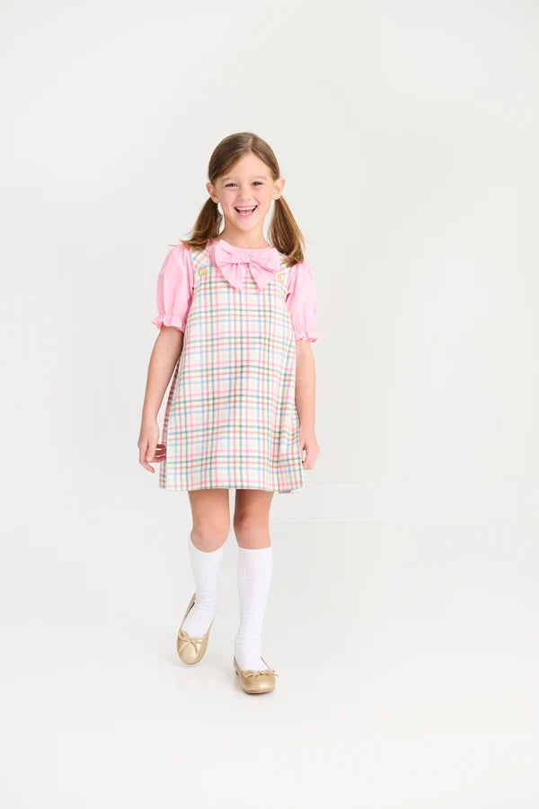 Short Sleeve Beatrice Bow Blouse & Onesie Sandpearl Pink