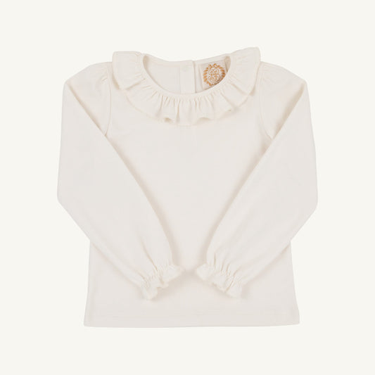 Long Sleeve Ramona Ruffle Shirt Palmetto Pearl