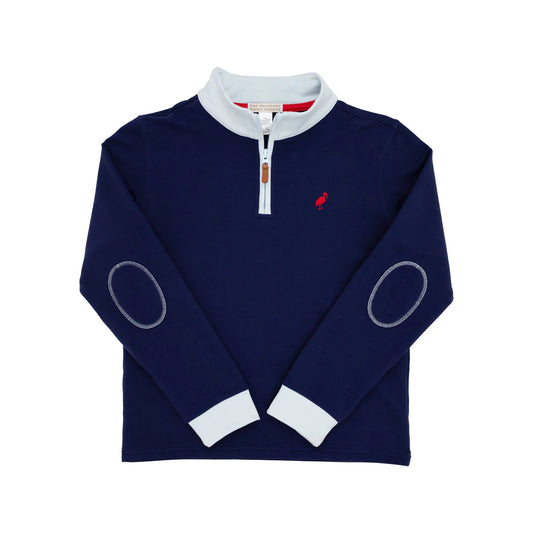 Hayword Half-Zip
Nantucket Navy With Buckhead Blue Trim & Richmond Red Stork