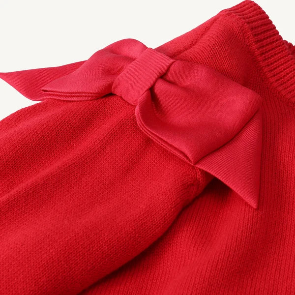 Cambridge Cardigan Richmond Red with Bows