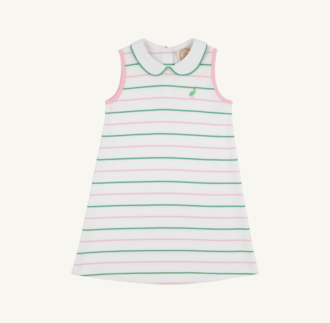 Maude’s Peter Pan Collar Dress Tradd Street Stripe with Pier Party Pink