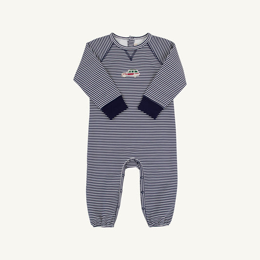 Cassidy Comfy Crewneck Romper Nantucket Navy Stripe Nantucket Navy Woody
