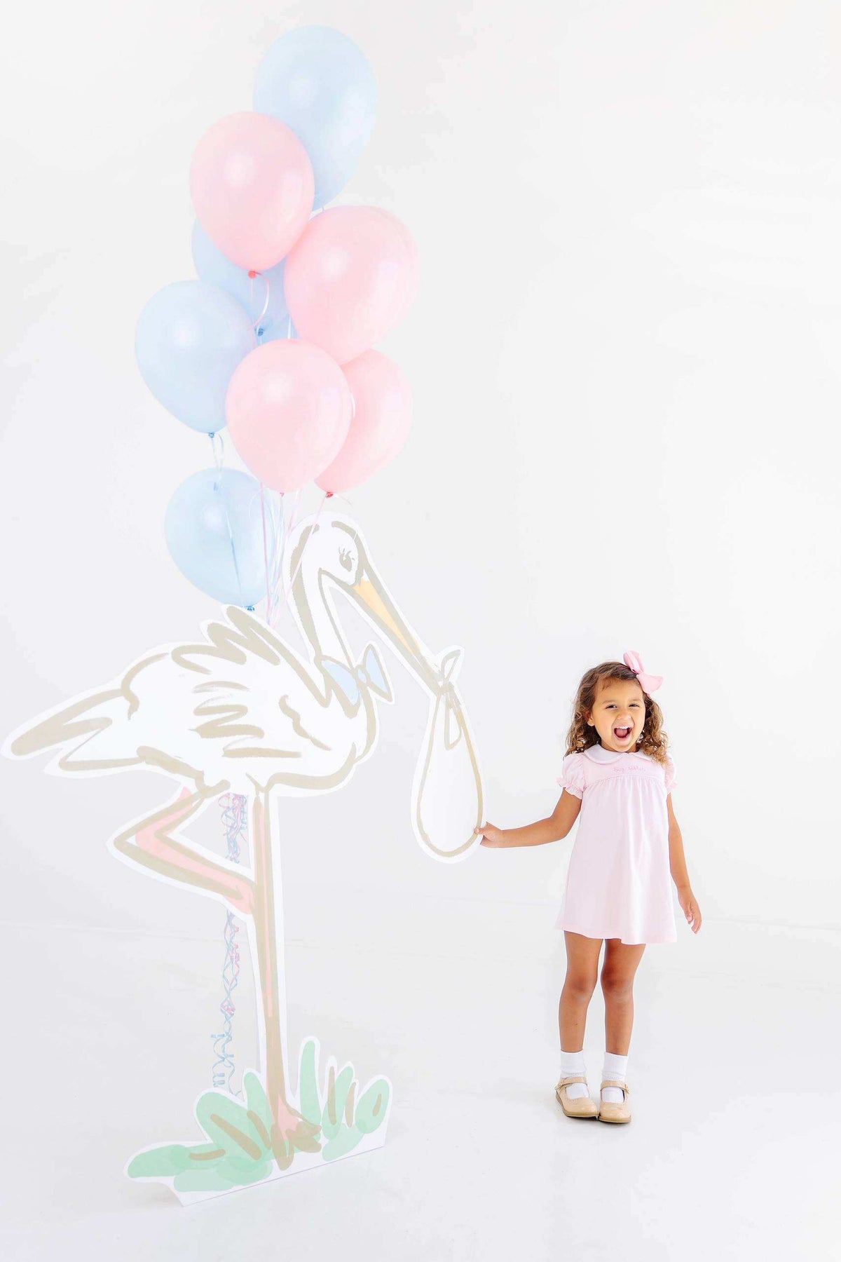 Holly Day Dress Palm Beach Pink Worth Ave White Hamptons Hot Pink Big Sister