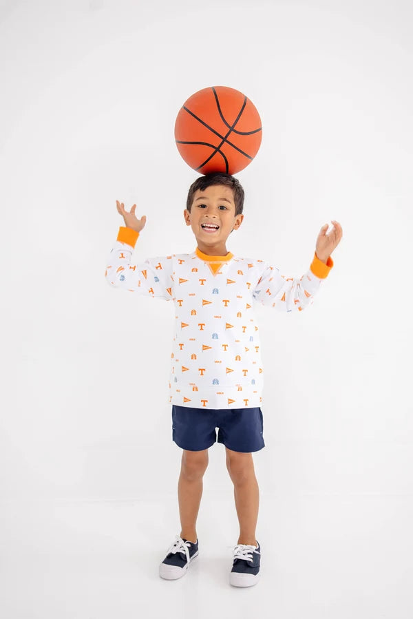 Cassidy Comfy Crewneck Victory in Orange (Boys) Tennessee Orange