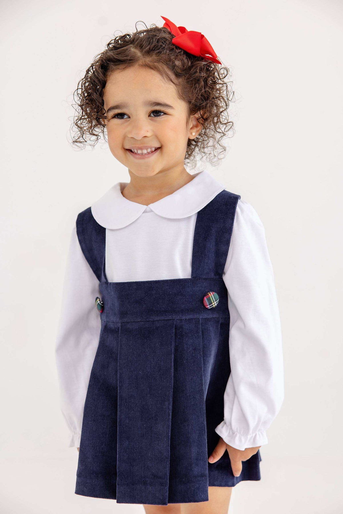 Pearl Prep Skirt - Corduroy Nantucket Navy Society Prep Plaid