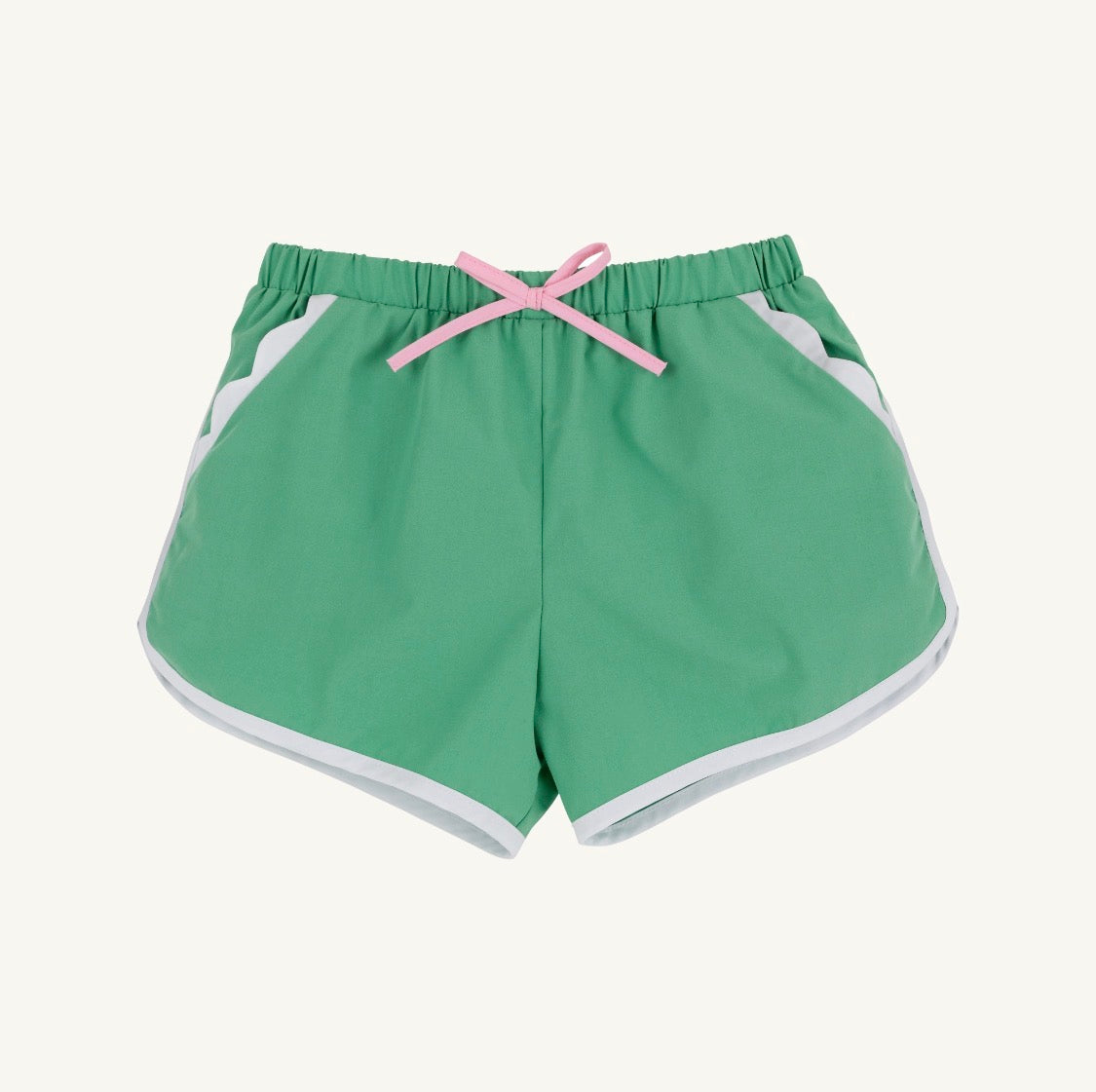Cheryl Shorts Broadcloth Gibson Island Green with Worth Ave White