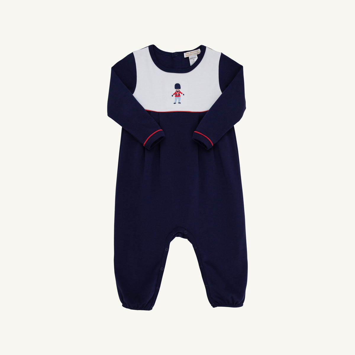 Long Sleeve Bradford Romper Nantucket Navy Worth Ave White Richmond Red Soldier