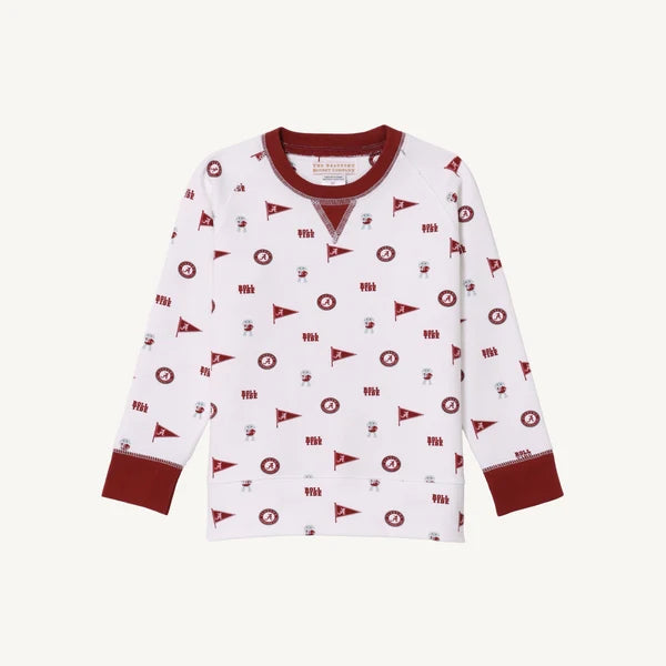 Cassidy Comfy Crewneck Sweet Home Honey (Boys)/Alabama Crimson