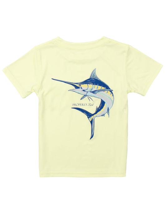 Boys Performance Tee Marlin-Light Yellow