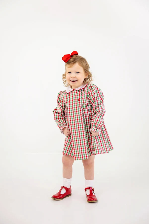 Della Marie Dress Richmond Red and Kiawah Kelly Green Gingham Worth Ave White