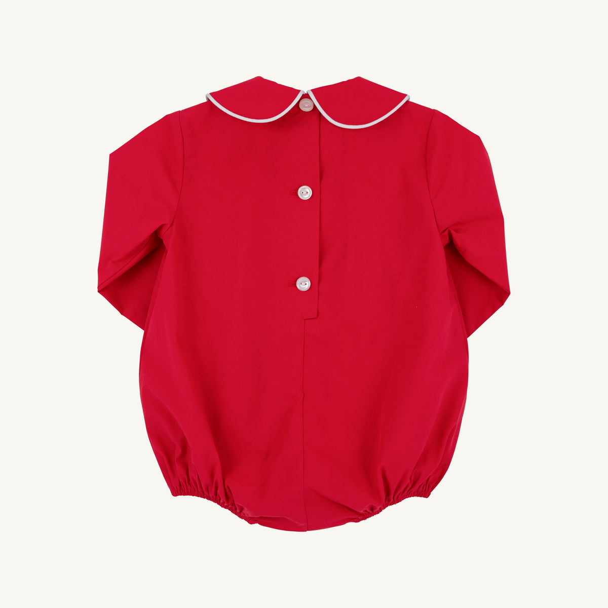 Long Sleeve Boone Bubble - Broadcloth Richmond Red Worth Ave White