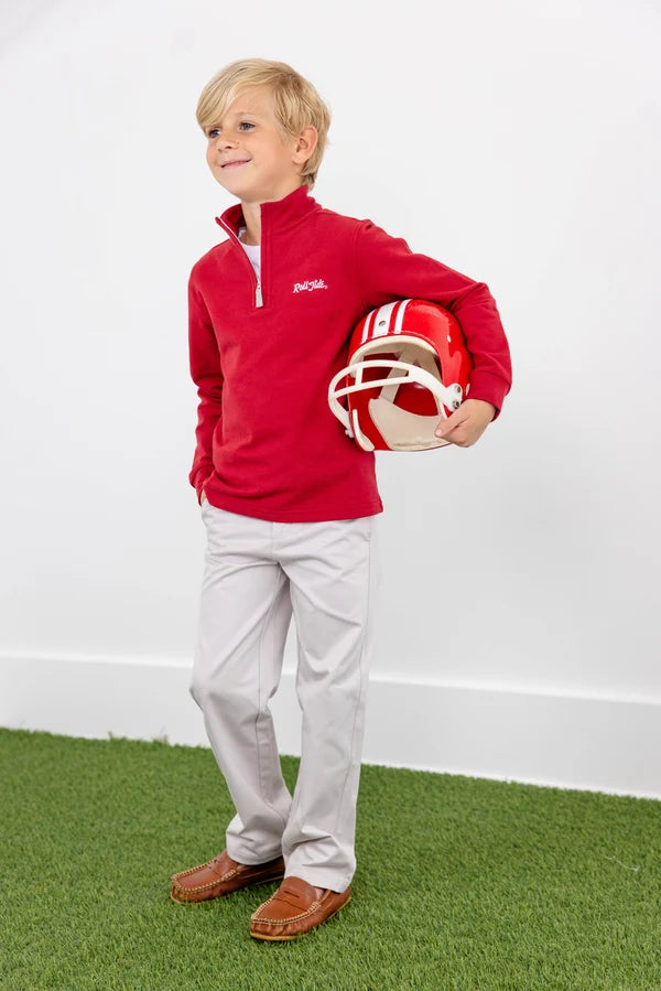Hayword Half Zip Alabama Crimson Alabama Grey Worth Avenue White