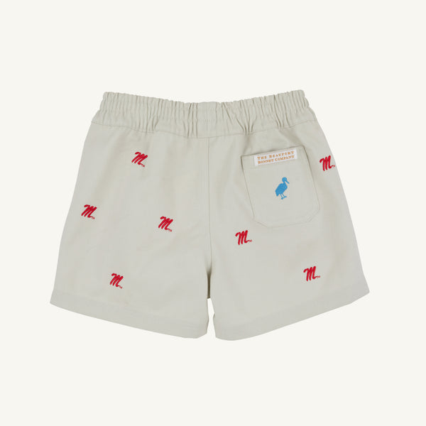 Ole Miss Critter Sheffield Shorts Saratoga Stone