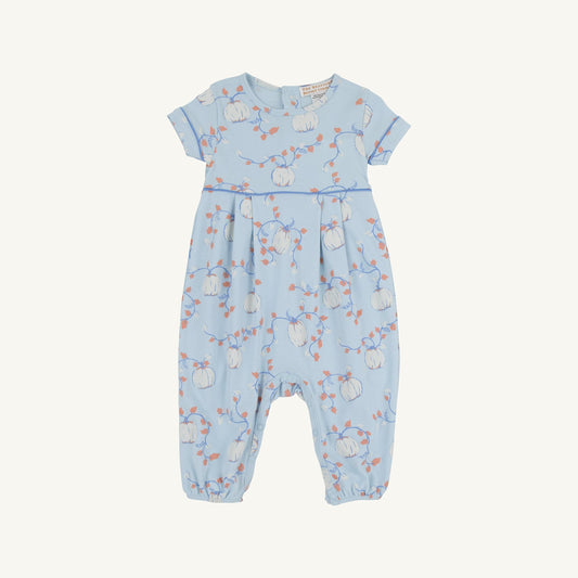 Bradford Romper - Pima Gourd-geous Buckhead Blue Barbados Blue