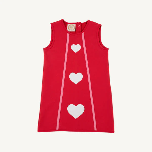 Annie Apron Dress Richmond Red with Worth Avenue White