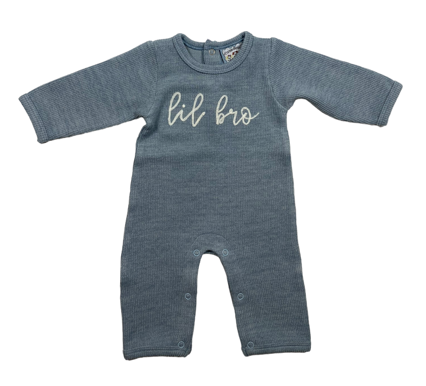 Lil Bro Applique Boys Romper