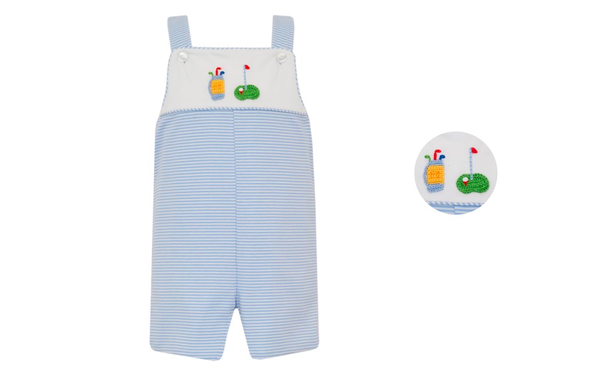 Boy’s Blue Knit Stripe Jon Jon -Golf