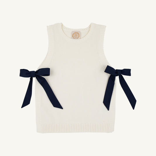 Shae Sweater Vest Palmetto Pearl Nantucket Navy