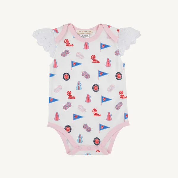 Ole Miss Wendy Onesie Gawsh Almighty with Palm Beach Pink