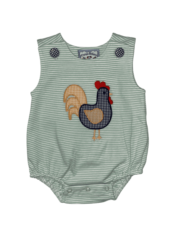 Rooster Boys Applique Bubble