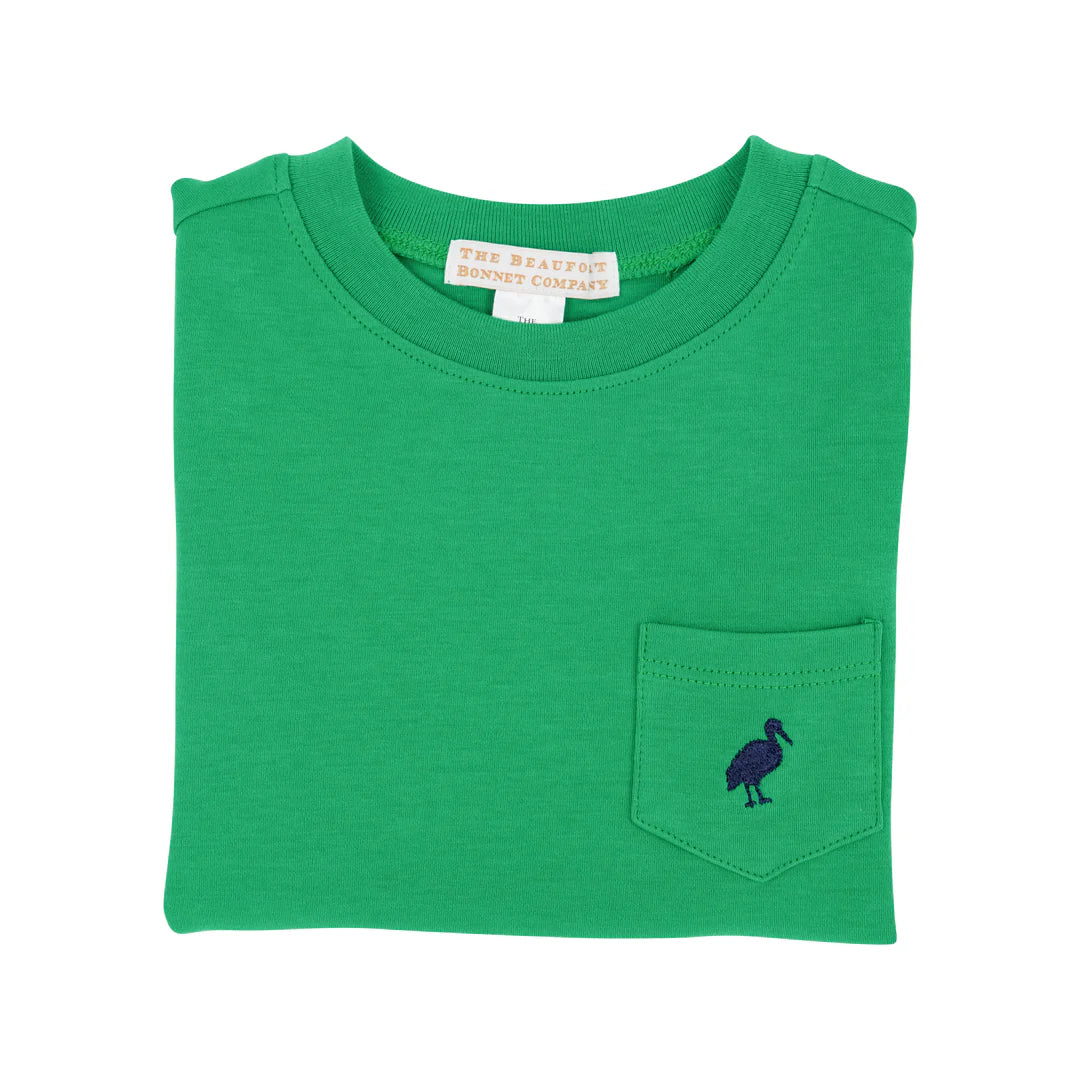 Carter Crew Neck-Pocket Stork, Kiawah Kelly Green/Nantucket Navy