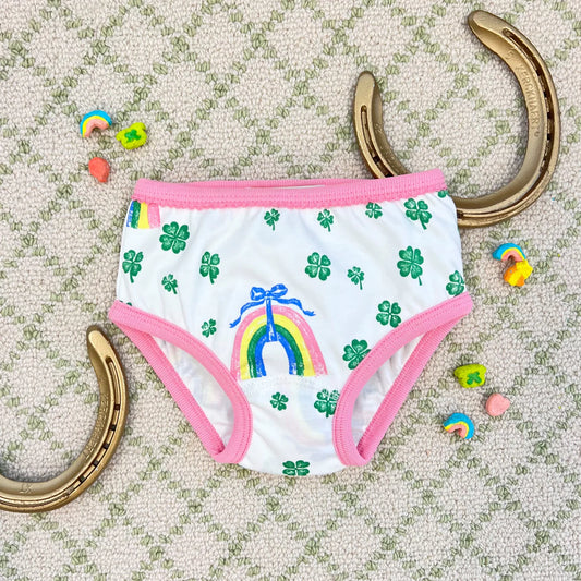 Pippy's Underpinnings Crescent Clover and Rainbows/Hamptons Hot Pink