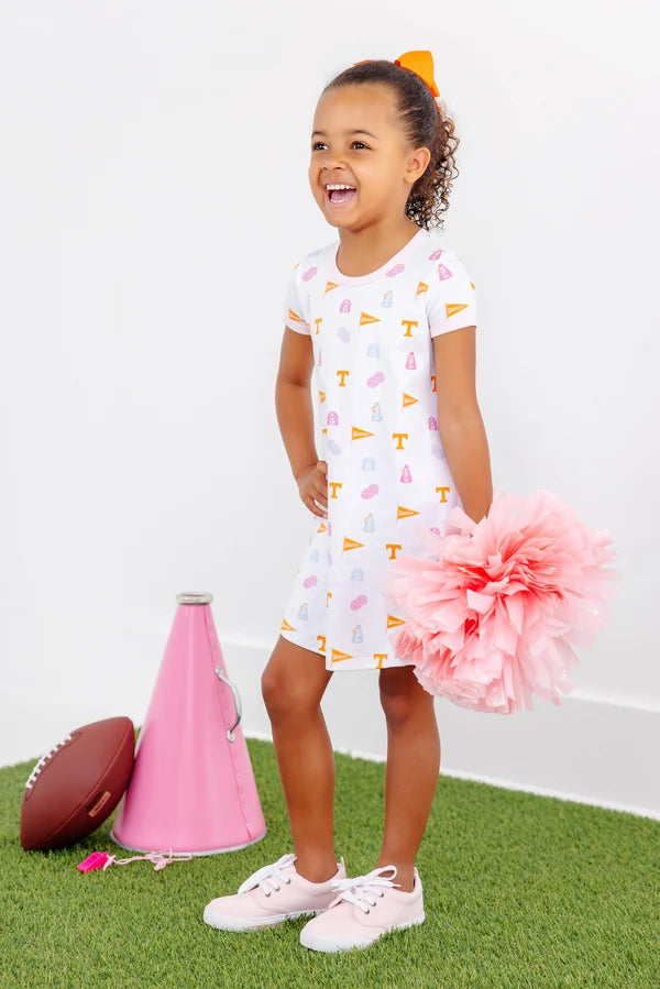 Tennessee Polly Play Dress Victory in Orange Palm Beach Pink