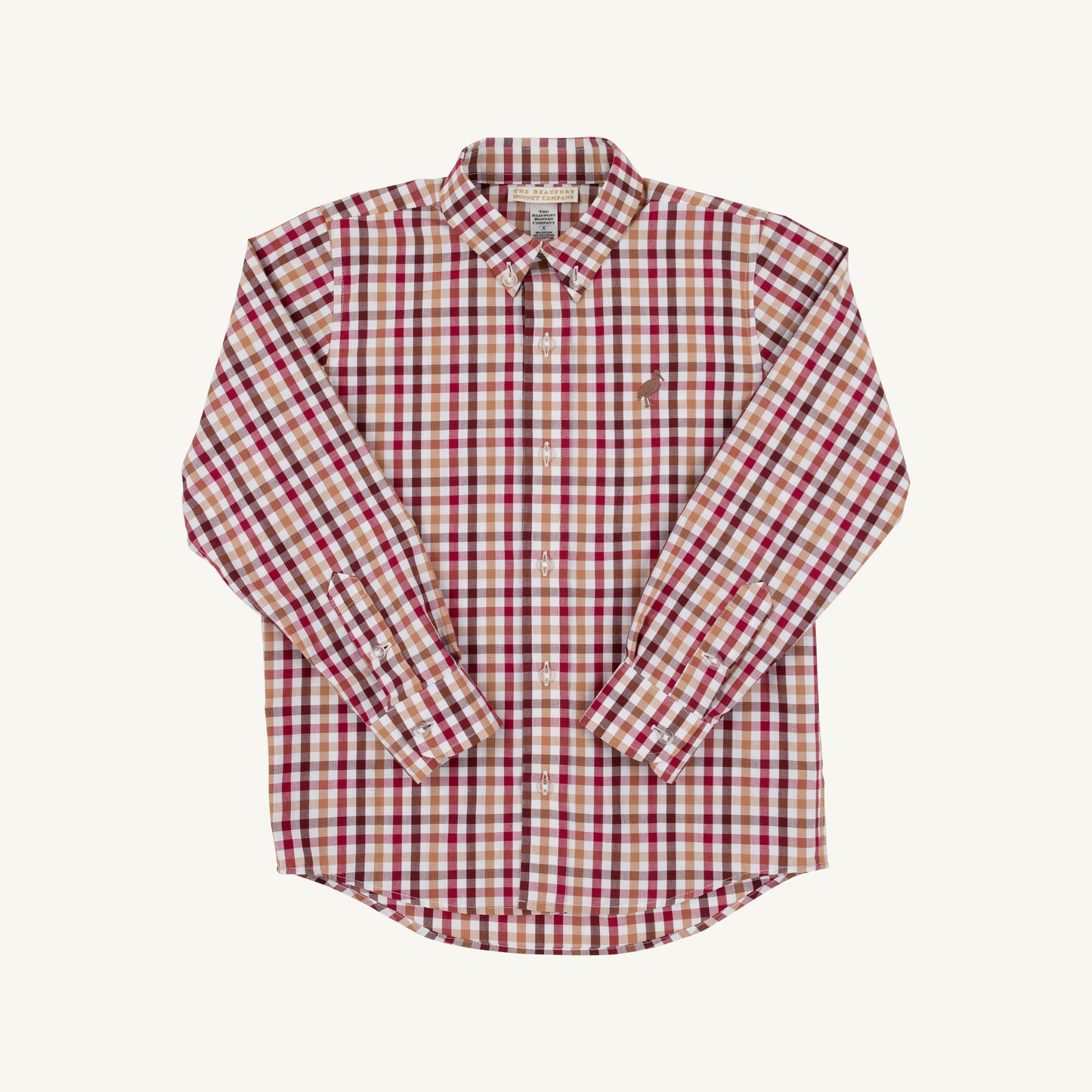 Deans List Dress Shirt Easton Pond Plaid Gray Bay Brown