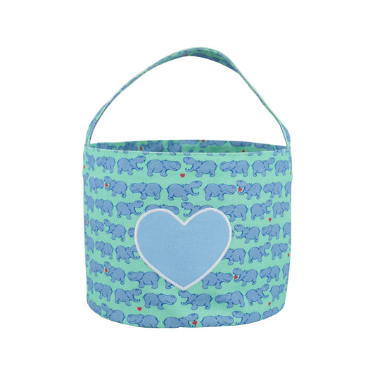 Buckets of Love Hugga Hippo/Beale Street Blue Worth Ave White and Grace Bay Green Stripe