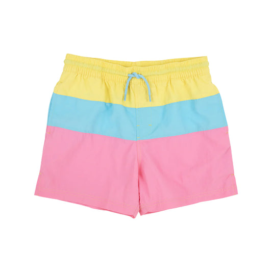 Country Club Colorblock Trunk, Lake Worth Yellow/Brookline Blue/Hamptons Hot Pink