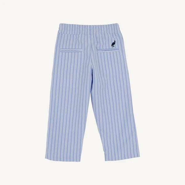 Sheffield Pants Park City Periwinkle Ticking Stripe with Nantucket Navy Stork