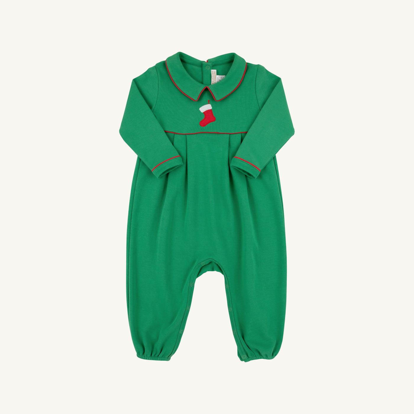 Long Sleeve Bradford Romper Collar Kiawah Kelly Green Richmond Stocking