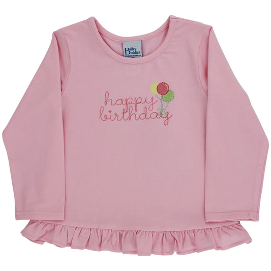 Happy Birthday - Girls Long Sleeve Shirt