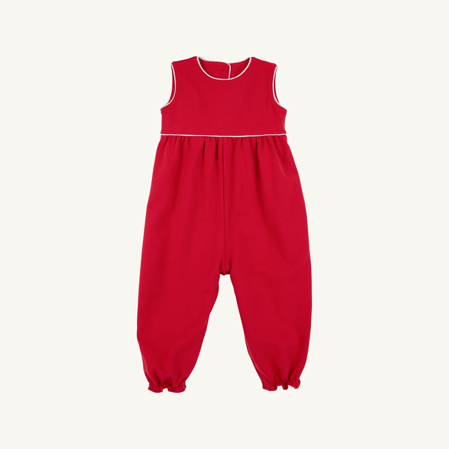 Sleeveless Rebecca Romper - Pima Richmond Red Fair St Floral