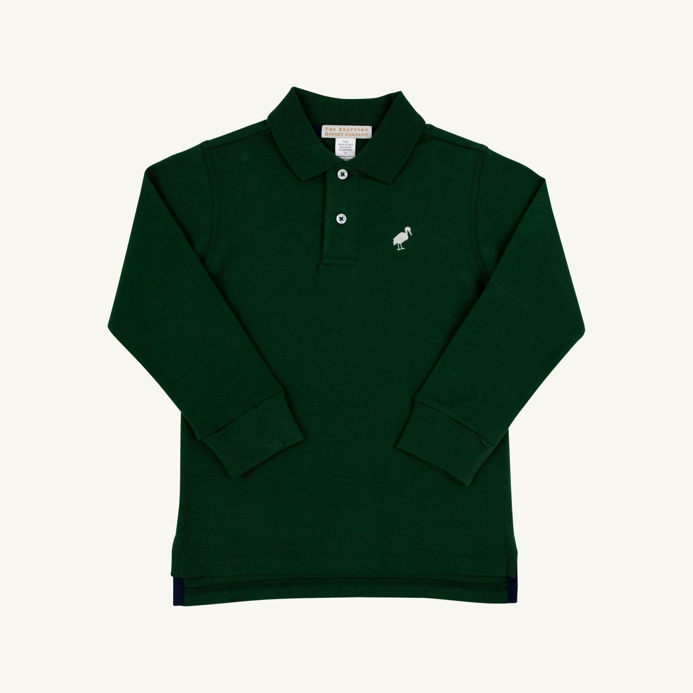 Long Sleeve Prim & Proper Polo & Onesie Grier Green Palmetto Pearl