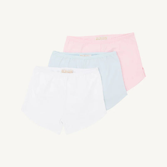 Itty Bitty Undershorts Set Palm Beach Pink, Worth Avenue White and Buckhead Blue