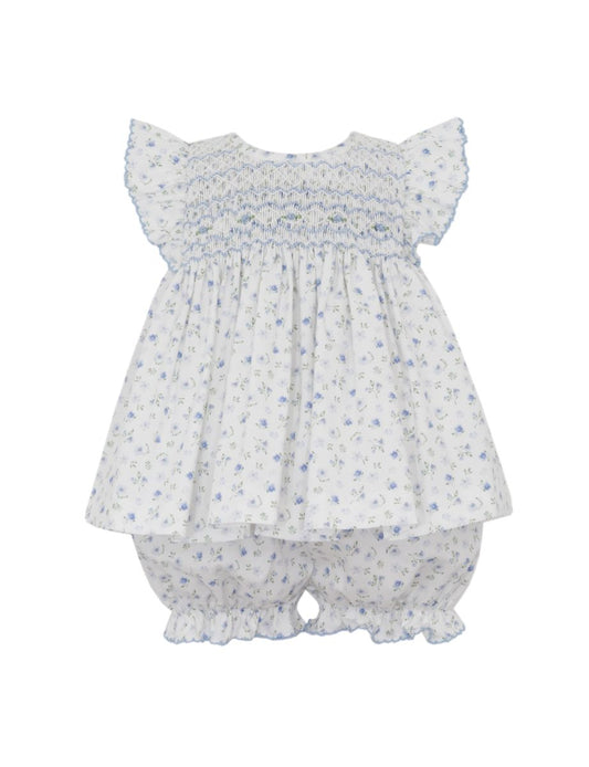 Lily-Light Blue Floral Bloomer Set