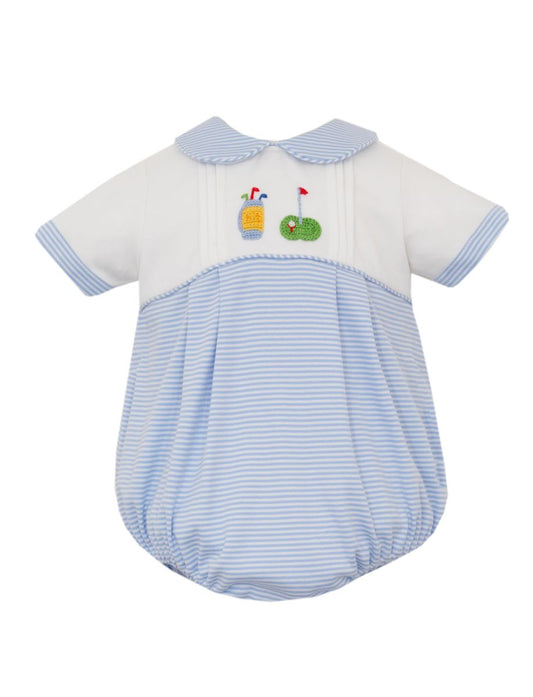 Boy’s Golf Blue Stripe Knit Bubble