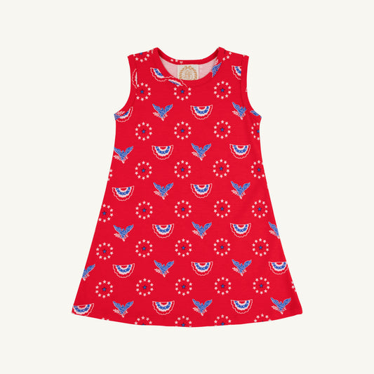 Sleeveless Polly Play Dress Star Spangled Swag Richmond Red