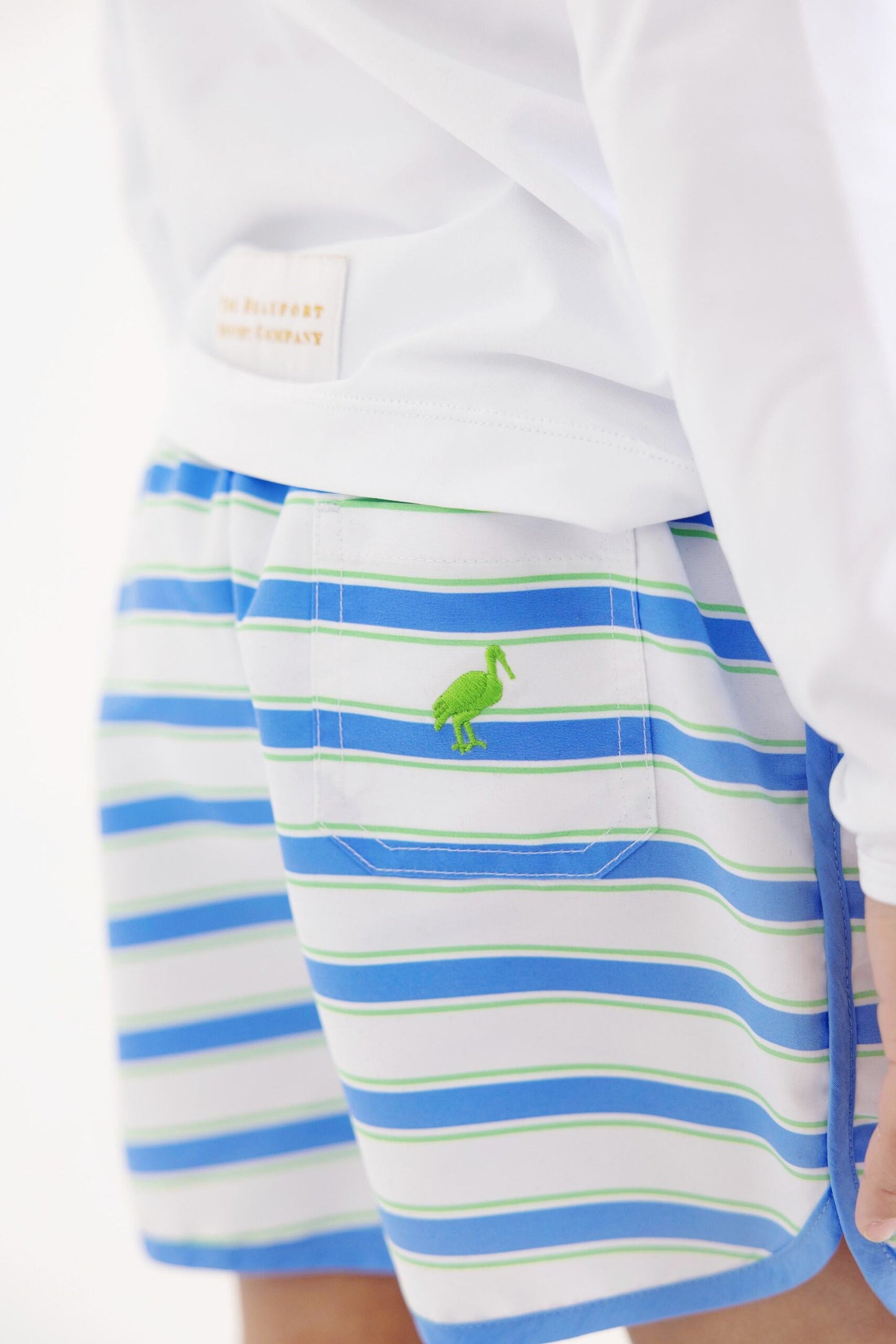 Tanner Trunks Seabrook Stripe Sunrise Blvd Blue Grafton Green