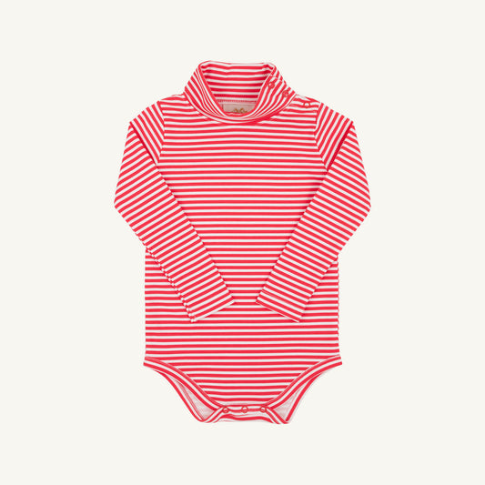 Tatum's Turtleneck & Onesie Richmond Red Stripe