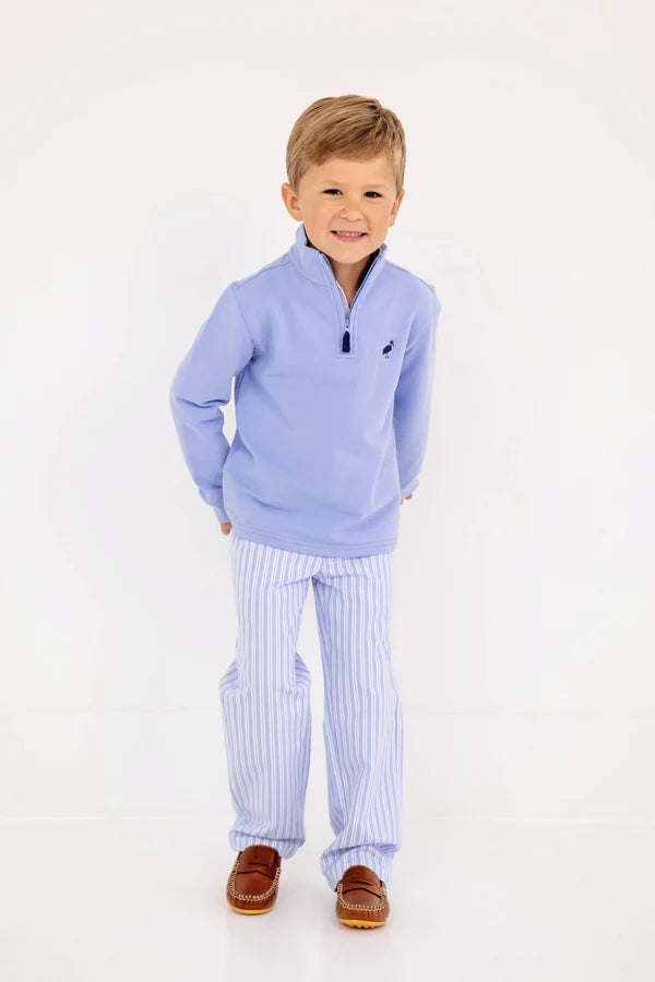 Hayword Half Zip Park City Periwinkle with Nantucket Navy Stork